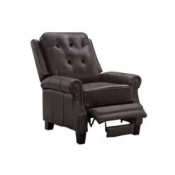 Abbyson Clemson Top Grain Leather Pushback Recliner - Grey -Baxton Acme Shop a5ff85ba ec99 430c b61f 4d48815e72bb