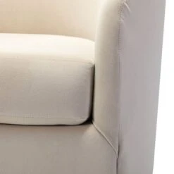Eleuterio Modern Velvet Curved Swivel Accent Barrel Chair With Metal Base By HULALA HOME - IVORY -Baxton Acme Shop a607403f 88f5 4988 9dfa 4fd9f6d67f81