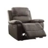 Contemporary Style Upholstered Recliner With Cushioned Armrests, Charcoal Gray - Grey -Baxton Acme Shop a68ab4d1 ac6d 49f3 b54d e1ba0d2c21be