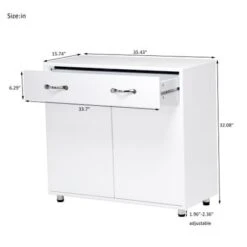 Moda Anne Two Door Side Table White - White -Baxton Acme Shop a70b243d 9599 429b ade8 00bb86acd331