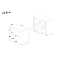 Baxton Studio Zentra Modern And Contemporary Dark Brown Sideboard Storage Cabinet With Glass Doors - Brown -Baxton Acme Shop a7e1acb5 59b3 461a ac01 30e9232526f3