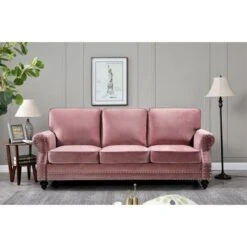 Suffield Velvet Nailhead 2-Piece Set-Loveseat & Sofa - Pink 33 Suffield Velvet Nailhead 2-Piece Set-Loveseat & Sofa - Pink -Baxton Acme Shop a8c31580 ee59 4261 b85e 790d7f8aba14