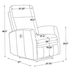 27.25'' Wide Auto Glider Standard Recliner - Grey -Baxton Acme Shop aa2ee7da 84f0 42de a646 7270a519ef57