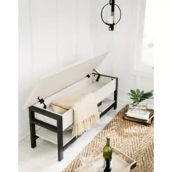 White Rhyson Storage Bench -Baxton Acme Shop aaafd06f 89ed 4b97 8bfd 6677a47dba10