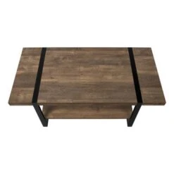 Coffee Table/ Accent/ Cocktail/ Rectangular/ Living Room/ 48"L/ Metal/ Laminate/ Brown/ Black/ Contemporary/ Modern -Baxton Acme Shop aaf2db5e 0d93 45a2 a59c 38769f895e44