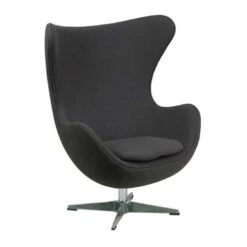 Mid-Century Modern Wool Fabric Tilt Swivel Lounge Chair - Teal -Baxton Acme Shop ab5249be 61b0 44dc a736 8968402440c0