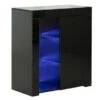 Office Or Living Room Side Storage Cabinet With LED - Black -Baxton Acme Shop ab56b5de d516 419e a4c2 d4cc67a265f7