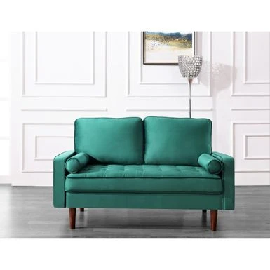 Hazen Tufted Loveseat - Green 4 Hazen Tufted Loveseat - Green - Image 2