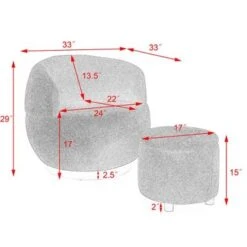 Swivel Barrel Chair With Storage Ottoman - Grey 26 Swivel Barrel Chair With Storage Ottoman - Grey -Baxton Acme Shop ac281822 d808 444f a96d 8b91252e8ac2