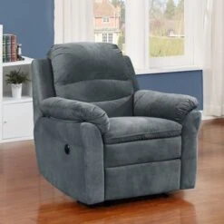Copper Grove Dark Grey Polyester Power Recliner - Grey