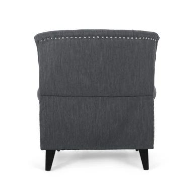 Sunapee Fabric And Rubberwood Recliner With Nailhead Trim By Christopher Knight Home - Cognac Brown/ Espresso/ Faux Leather 13 Sunapee Fabric And Rubberwood Recliner With Nailhead Trim By Christopher Knight Home - Cognac Brown/ Espresso/ Faux Leather - Image 11