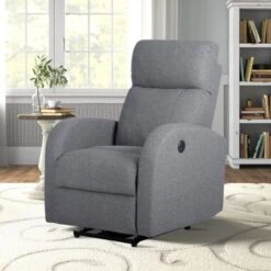 29.5'' Wide Manual Glider Standard Recliner - Grey -Baxton Acme Shop ad6a6c31 523b 4f04 a2af 629895c1a754