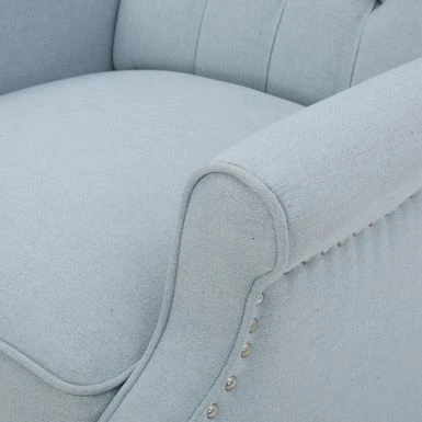 Walter Tufted Fabric Wingback Recliner Club Chair By Christopher Knight Home - Light Beige 10 Walter Tufted Fabric Wingback Recliner Club Chair By Christopher Knight Home - Light Beige - Image 8