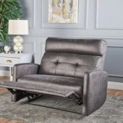 Halima Microfiber 2 Seater Recliner Chair By Christopher Knight Home - Slate -Baxton Acme Shop ae53e0da 656c 4597 8b34 e4bb0e2bbbf6