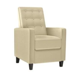 Copper Grove Linen Button Tufted Push Back Recline - Heather Grey -Baxton Acme Shop af3bf052 a3e7 475f 99d9 cdb35c0c63b5