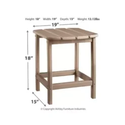 Grayish Brown Sundown Treasure Rectangular End Table -Baxton Acme Shop af7e9fa4 406d 439b 9c04 a1ba3bd8cbdb