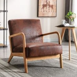 Glostrup 25.2'' Wide Armchair - Camel -Baxton Acme Shop af8c380a 9053 440a ae31 f06dc78cf800