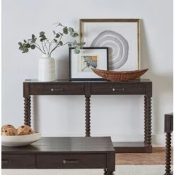 Christine 2-drawer Sofa Table Coffee Bean