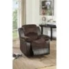 Polyurethane Rocker Recliner In Choco Suede Brown -Baxton Acme Shop b0212f8e 3896 4a8b bf6e 9b9d47557206