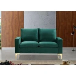 Shumpert 54.7'' Velvet Square Arm Loveseat - Yellow -Baxton Acme Shop b05e02d6 55b6 4bdf 9f77 44d088909a45