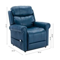 Lukas Faux Leather Lift Chair With Massage By Greyson Living - Navy Blue -Baxton Acme Shop b0cba838 5c1f 4d99 a0a4 ba4be86136c1