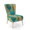 Designart "Luxury Retro Drops II" Upholstered Mid-Century Accent Chair - Arm Chair - Side Chair