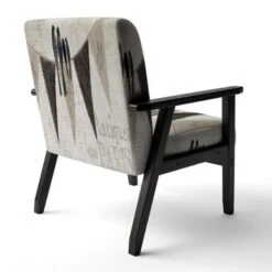 Designart "French Bird Flea Market III" Upholstered Farmhouse Accent Chair - Arm Chair - Arm Chair -Baxton Acme Shop b1f170c8 ed12 42f0 8820 35a51e9a84c0