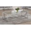 Glass Top Rectangular Coffee Table Accents Chrome -Baxton Acme Shop b27eb848 f565 41b4 b2ac 3e04399bdf80