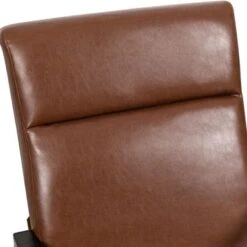 Fernhill Faux Leather Upholstered Pushback Recliner By Christopher Knight Home - Cognac Brown/ Dark Espresso -Baxton Acme Shop b28101b3 1c43 441d 9c2d a93ec707a6ce