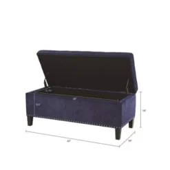Mae II Blue Tufted Top Storage Bench -Baxton Acme Shop b28ea95f 9e71 4596 b4a9 bf02bae0fe0f