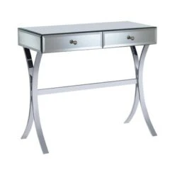 2-drawer Console Table Clear Mirror -Baxton Acme Shop b2b3ae1e ba17 41e1 8506 9e96c2382430