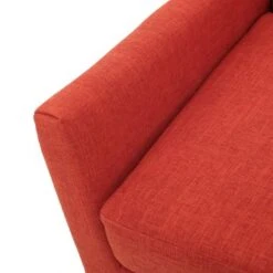 Aurla Mid-century Upholstered Accent Chair By Christopher Knight Home - 27.50" L X 28.50" W X 36.50" H - Orange -Baxton Acme Shop b3073d3e a31e 4fbd aea9 e4672aa37074