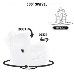 Odelia Swivel Glider Rocker Recliner - Chocolate,Microfiber -Baxton Acme Shop b3298e52 2ab7 4d84 81bd f35e8d28cf24