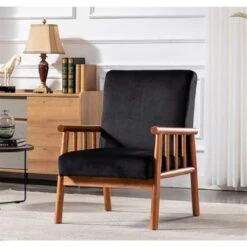 Robbie 25'' Wide Velvet Armchair - Eggplant -Baxton Acme Shop b40acf58 9a55 4bcf 8b0d f61e04ed725c