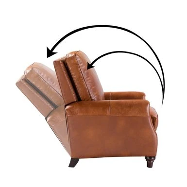 Cigar Mid-century Genuine Leather Recliner With Nailhead Trim By HULALA HOME - NAVY 12 Cigar Mid-century Genuine Leather Recliner With Nailhead Trim By HULALA HOME - NAVY - Image 10