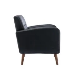 Porthos Home Suri Accent Chair, Fabric Or PU Upholstery, Rubberwood Legs - Blue Fabric -Baxton Acme Shop b4bd0ad6 2a20 4a40 b229 d24f59d398b8