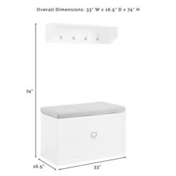 Harper 2Pc Entryway Set - 16.5"x33"x74" - Gray -Baxton Acme Shop b4eb2852 3409 4ea0 ae39 efc0931998c2