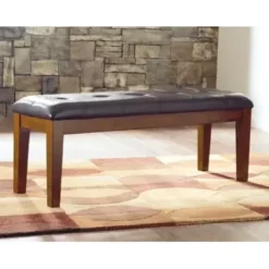 Medium Brown Ralene Large Upholstered Dining Room Bench -Baxton Acme Shop b586423e 3c2c 4952 bac5 6e00c4102496