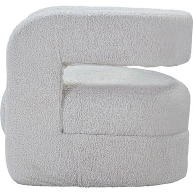 Teddy Sherpa Upholstered Accent Chair In White - White 6 Teddy Sherpa Upholstered Accent Chair In White - White - Image 4