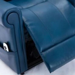 Lukas Faux Leather Lift Chair With Massage By Greyson Living - Navy Blue -Baxton Acme Shop b674aada 9bf8 42ef a8f1 b037c12789e8