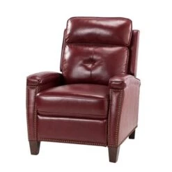 Gaspar Mid-Century Modern Pushback Recliner With Nailhead Trim By HULALA HOME - DOVE -Baxton Acme Shop b7d74e1a 6dce 4c1a a25f cdcb8d8a19d0
