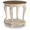 White/Brown Realyn Round End Table -Baxton Acme Shop b9336f23 098b 4f90 8542 fd21dd693c66