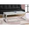 Coffee Table/ Accent/ Cocktail/ Rectangular/ Living Room/ 48"L/ Metal/ Laminate/ Grey/ Chrome/ Contemporary/ Modern -Baxton Acme Shop b9dffeef c7e7 4e81 be82 100fd9aa519b
