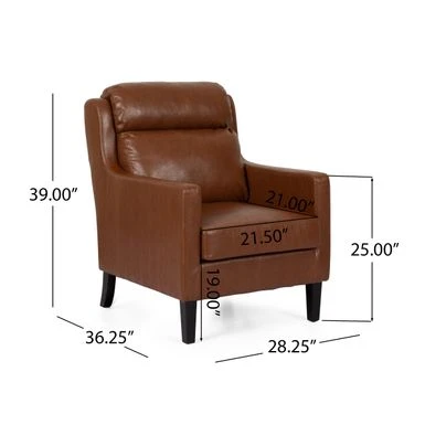 Bucklin Contemporary Pillow Tufted Club Chair By Christopher Knight Home - Dark Brown 5 Bucklin Contemporary Pillow Tufted Club Chair By Christopher Knight Home - Dark Brown - Image 3