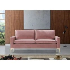 Shumpert 2 Piece Velvet Living Room Set - Rose -Baxton Acme Shop bb43104f 2588 46e0 bdf0 ca1ca1051915