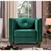 Roberta Velvet 2-Piece Set-Sofa & Chair - Green -Baxton Acme Shop bc63e9de fc41 44d5 b6e0 109d82b80bed