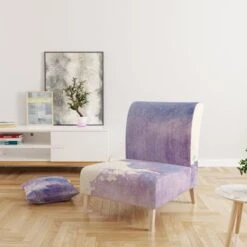 Designart "Watercolor Purple Haze I" Upholstered Modern Accent Chair - Arm Chair - Side Chair -Baxton Acme Shop bc8753de 0d3c 4b80 b5ab 35fb9a6c4af4