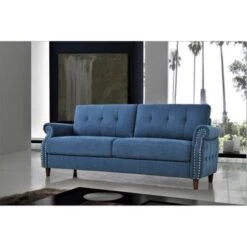 Bruce Nailhead Living Room Set-Loveseat & Sofa - Camel -Baxton Acme Shop bc8be203 2240 4173 a3ba d8b79ab0ff68
