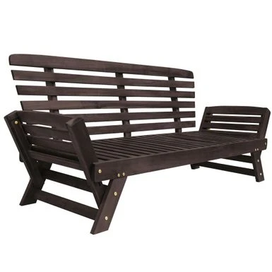 Clihome Outdoor Wooden Adjustable Daybed Sofa Chaise Lounge With Cushions - Beige 19 Clihome Outdoor Wooden Adjustable Daybed Sofa Chaise Lounge With Cushions - Beige - Image 17