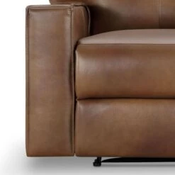 Abbyson Easley Top Grain Leather Dual Power Recliner - Camel -Baxton Acme Shop bcde5237 c261 41a6 8984 10e48fb00fcf